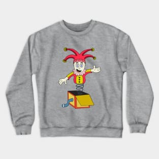 Surprise box with a clown Crewneck Sweatshirt